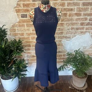 MICHAEL Michael Kors Navy Midi Dress